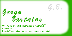 gergo bartalos business card